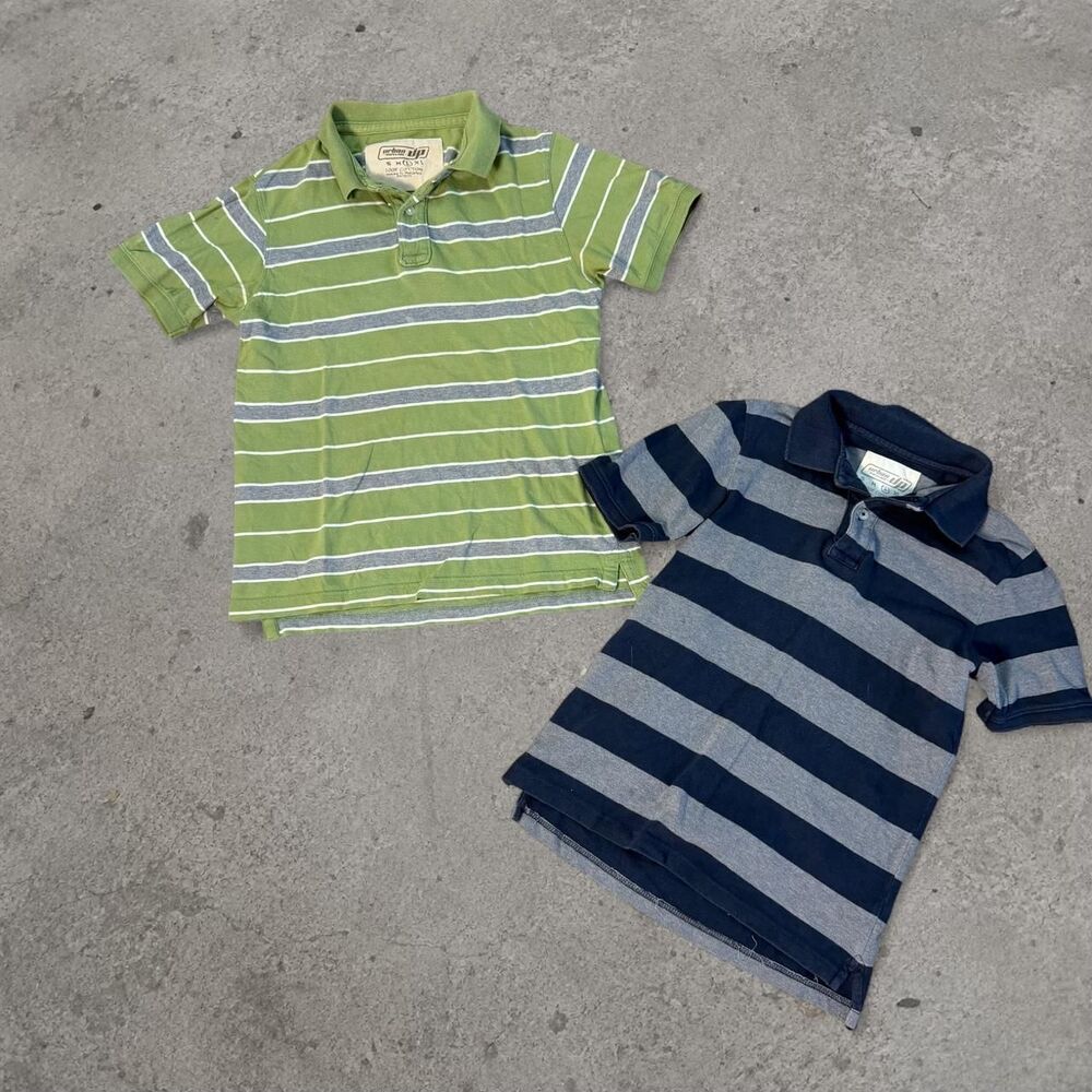 Y2K 2000’s Urban Pipeline Striped Polos Bundle Lot of 2 Men’s Size Large